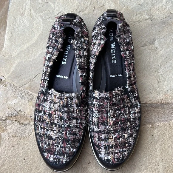 Ron White Sha-Nell Tweed Slip On Flats - Picture 2 of 12